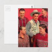 Carte Postale Le cow-boy Paw des années 1950 et ses garçons (Devant / Derrière)