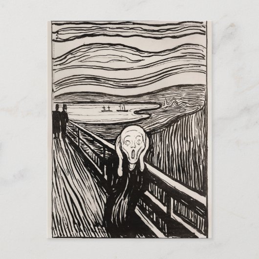 Carte Postale Le Cri (1895) d'Edvard Munch (Devant)