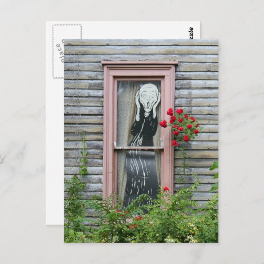 Carte Postale Le cri dans une fenêtre (Devant / Derrière)
