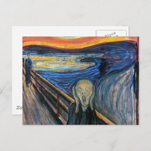Carte Postale Le cri d'Edvard Munch (Devant / Derrière)