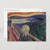 Carte Postale Le cri d'Edvard Munch, l'expressionnisme Vintage (Devant / Derrière)