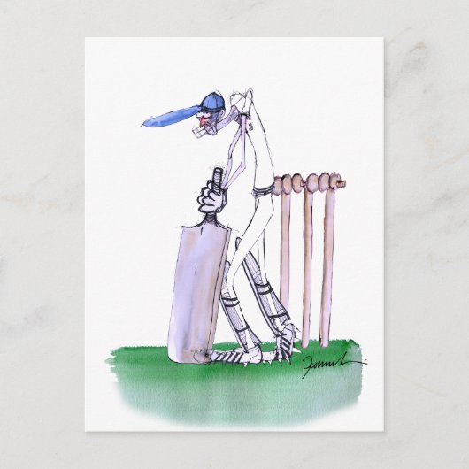 Carte Postale Le cricket BATSMAN, tony fernandes (Devant)