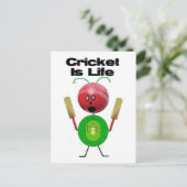 Carte Postale Le cricket est la vie (Debout devant)