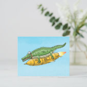 Carte Postale Le Crocodile Fusée (Debout devant)