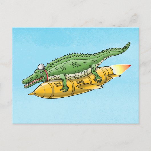 Carte Postale Le Crocodile Fusée (Devant)
