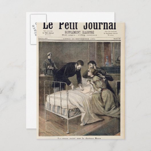 Carte Postale Le croupe soigné par le docteur Roux (Devant / Derrière)
