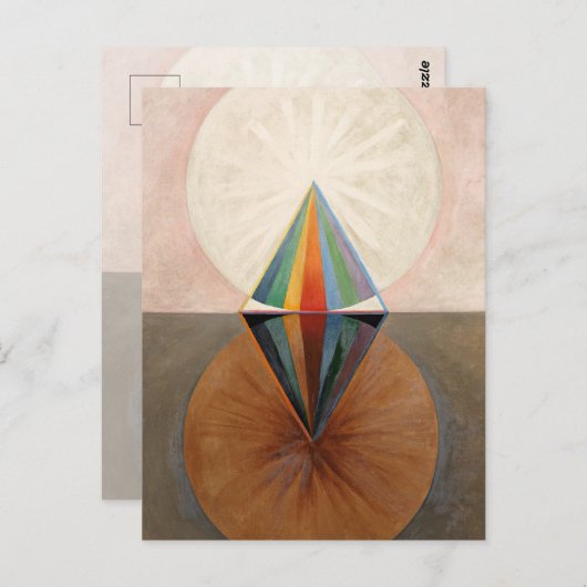 Carte Postale Le Cygne, Groupe IX, No.12 par Hilma af Klint (Devant / Derrière)