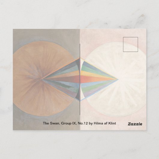 Carte Postale Le Cygne, Groupe IX, No.12 par Hilma af Klint (Dos)