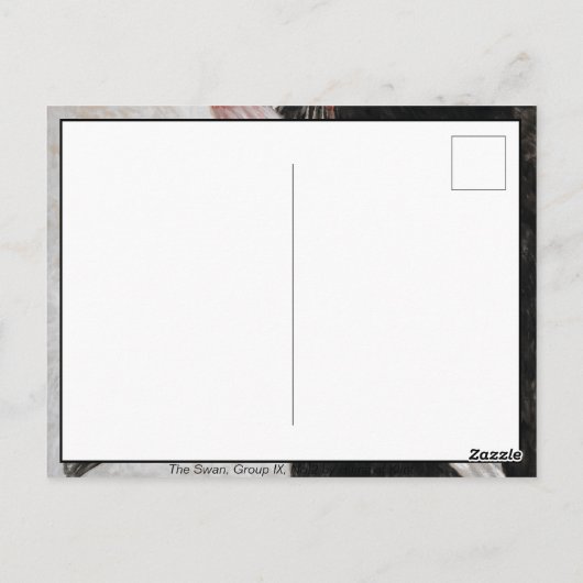 Carte Postale Le Cygne, Groupe IX, No 2 par Hilma af Klint (Dos)