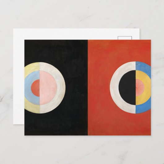Carte Postale Le Cygne, Groupe IX par Hilma af Klint (Devant / Derrière)