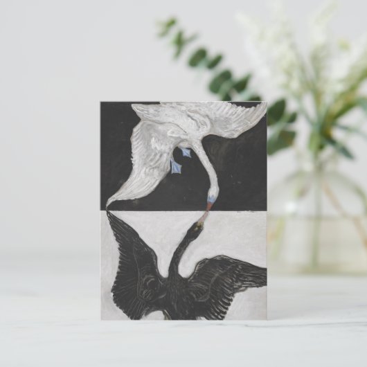 Carte Postale Le Cygne, n° 1 | Hilma af Klint (Debout devant)