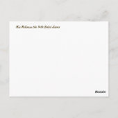 Carte Postale Le Dalaï Lama prie pour la paix mondiale (Dos)