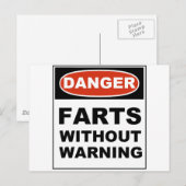 Carte Postale Le danger s'efface sans avertissement (Devant / Derrière)