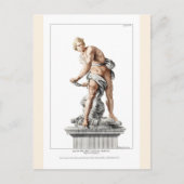 Carte Postale Le David de Bernini dans une gravure de Nicolas Do (Devant)