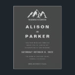 CARTE POSTALE LE DÉBUT DE NOTRE AVENTURE-FAIRE-PART DE MARIAGE<br><div class="desc">design de mariage moderne et élégant,  avec des polices à la mode et des illustrations de montagne,  l'aventure ne fait que commencer!</div>