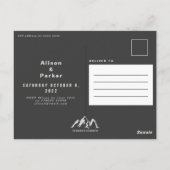 CARTE POSTALE LE DÉBUT DE NOTRE AVENTURE-FAIRE-PART DE MARIAGE (Dos)