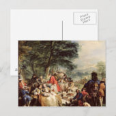Carte Postale Le déjeuner de la chasse, 1737 (Devant / Derrière)