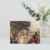 Carte Postale Le déjeuner de la chasse, 1737 (Debout devant)
