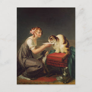 Carte Postale Le déjeuner du chat