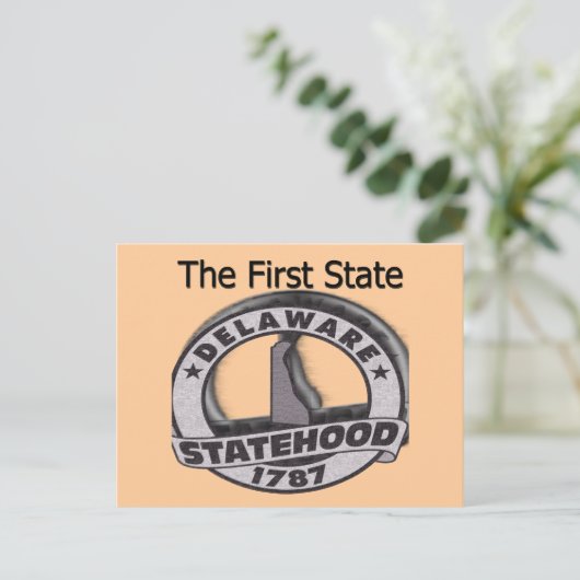 Carte Postale Le Delaware, Premier État (Debout devant)