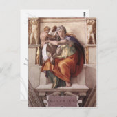 Carte Postale Le Delphic Sibyl - Fresco Chapelle Sixtine (Devant / Derrière)