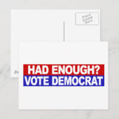 Carte Postale Le Démocrate Avait Assez De Votes (Devant / Derrière)