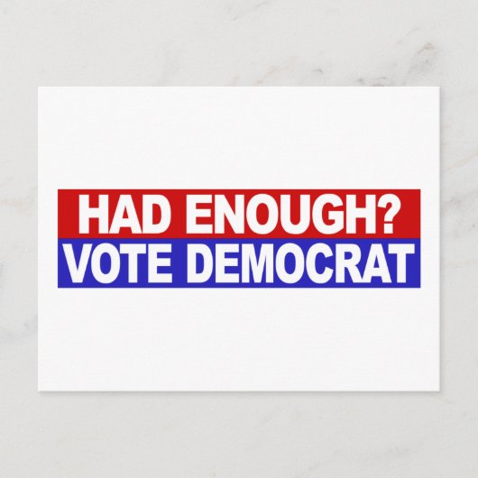 Carte Postale Le Démocrate Avait Assez De Votes (Devant)