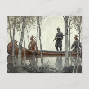 Carte Postale Le Dernier des Mohicans par N. C. Wyeth