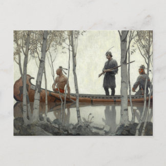 Carte Postale Le Dernier des Mohicans par N. C. Wyeth