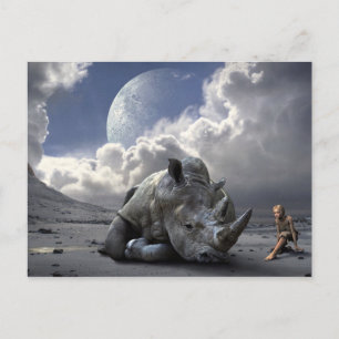 Carte Postale Le Dernier Des Rhinocéros Blancs Du Nord