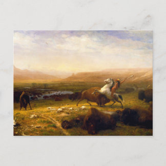 Carte Postale Le Dernier du bison par Albert Bierstadt (1888)