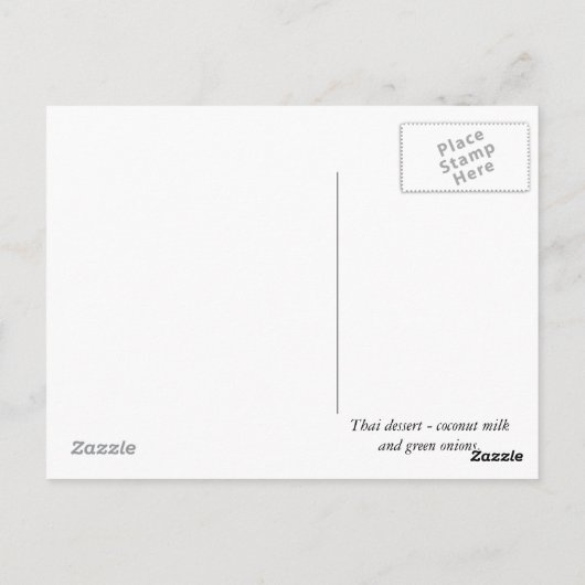 Carte Postale Le dessert thaïlandais (Dos)