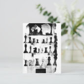 Carte Postale Le dessin de brevet de pions de Staunton (Debout devant)