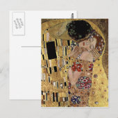 Carte Postale Le détail du baiser de Gustav Klimt (vers 1908) (Devant / Derrière)