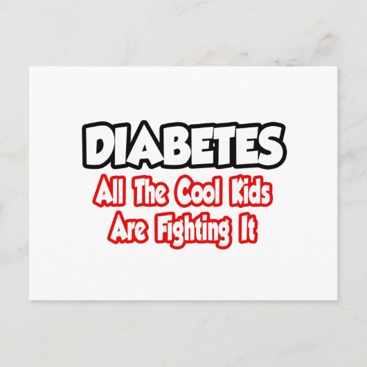 Carte Postale Le Diabète...Tous Les Enfants Cool Le Combattent (Devant)