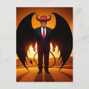 Carte Postale Le Diable dans un Casquette rouge