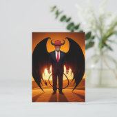 Carte Postale Le Diable dans un Casquette rouge (Debout devant)