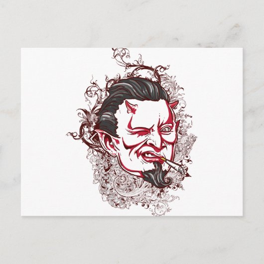 Carte Postale Le diable du tabagisme (Devant)