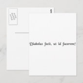 Carte Postale Le diable m'a fait le faire ! (Devant / Derrière)