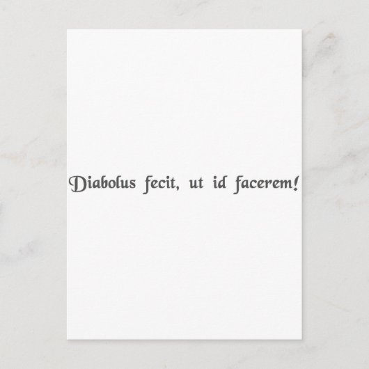 Carte Postale Le diable m'a fait le faire ! (Devant)
