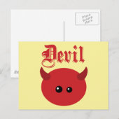 Carte Postale Le diable mignon (Devant / Derrière)