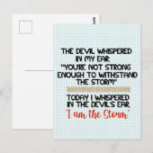 Carte Postale Le diable murmura dans mon oreille Life Inspiratio (Devant / Derrière)