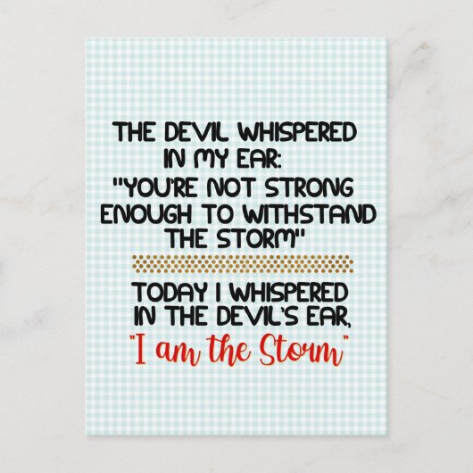 Carte Postale Le diable murmura dans mon oreille Life Inspiratio (Devant)