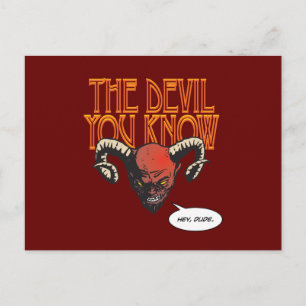 Carte Postale Le diable que vous connaissez Dk Red BG