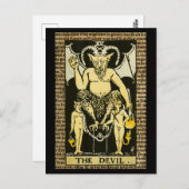 Carte Postale Le diable Tarot (Devant / Derrière)