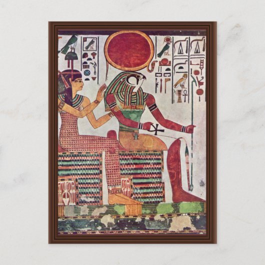 Carte Postale Le Dieu Re-Harakleti Amentit Et La Déesse De (Devant)