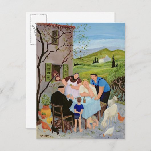 Carte Postale Le Dimanche (Devant / Derrière)