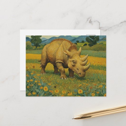 Carte Postale Le Dino (Devant/Arrière en situation)