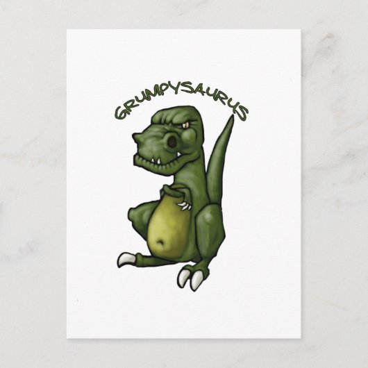 Carte Postale Le dinosaure du Grumpysaurus est grincheux ! (Devant)