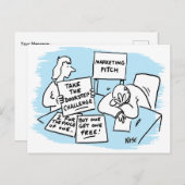 Carte Postale Le directeur marketing subit un argumentaire de ve (Devant / Derrière)